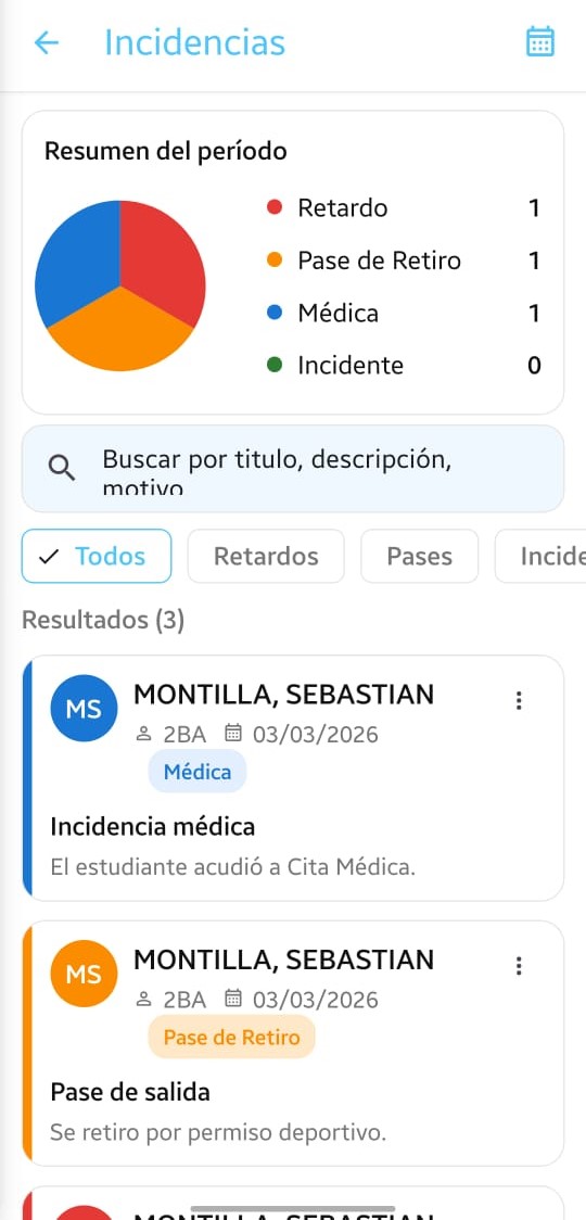 SAE Estudiante - Incidencias